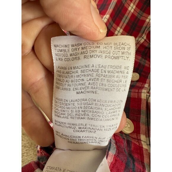 Dockers Men's Red‎ Plaid Long Sleeve Shirt, plaid long sleeve shirt, mens shirt - Picture 5 of 7